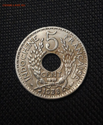 ФРАНЦУЗСКИЙ ИНДОКИТАЙ 5 сантимов 1938 года До 06.01 - 20241229_173806