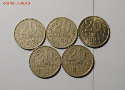 20 копеек 1981-1985 перепутки, 5шт 01.01.2025 в 22-00 мск - DSC_6155.JPG
