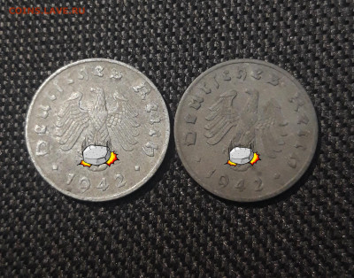 1 пфенниг 1942 года А и J рейх До 06.01 - 20241228_230723