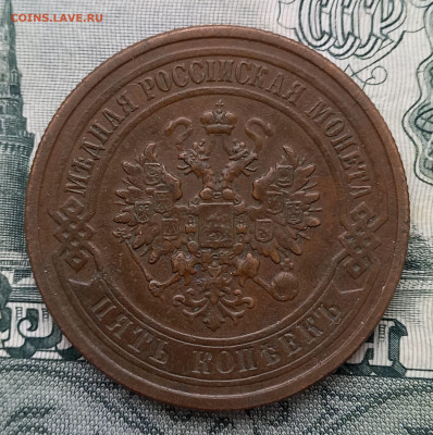 5 копеек 1881, медная, до 21.00 4 января - 6