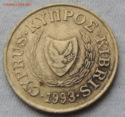 Кипр 20 центов 1993 до 5.01.2025 - Кипр 20 центов 1993 .JPG