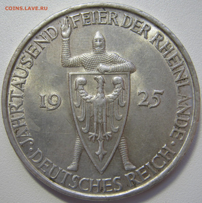 Германия Веймар 5 рейхсмарок 1925 D Рейнланд до 6.01. - IMG_7557.JPG