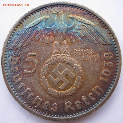 Германия 3 рейх 5 рейхсмарок 1938 A Гинденбург до 06.01. - IMG_2244.JPG