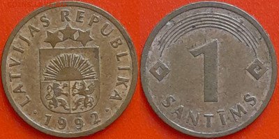 Латвия, 1 сантим, 1992 (мм-433) – до 22:00, 08.01.25 - мм433