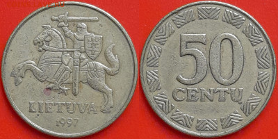 Литва, 50 центов, 1997 (мм-447) – до 22:00, 08.01.25 - мм447
