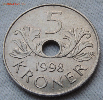 Норвегия 5 крон 1998 до 8.01.2025 - Норвегия 5 крон 98.JPG