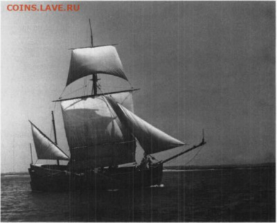 Монеты с Корабликами - the 40-ton trading ketch Adventure of about 1670.