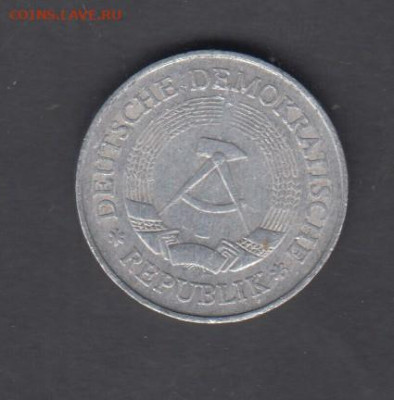 ГДР 1977 1 марка до 09 01 - 9а