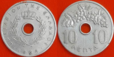 Греция, 10 лепт, 1964 (мм-521) – до 22:00, 10.01.25 - мм521