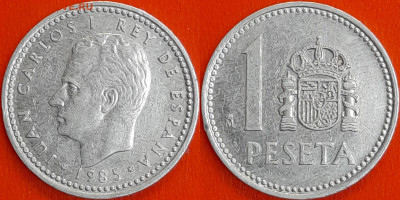 Испания, 1 песета, 1985 (мм-542) – до 22:00, 10.01.25 - мм542