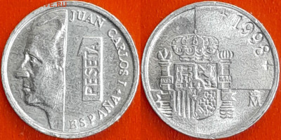 Испания, 1 песета, 1998 (мм-546) – до 22:00, 10.01.25 - мм546