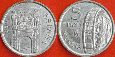 Испания, 5 песет, 1999 (мм-554) – до 22:00, 10.01.25 - мм554