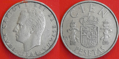 Испания, 100 песет, 1984 (мм-556) – до 22:00, 10.01.25 - мм556