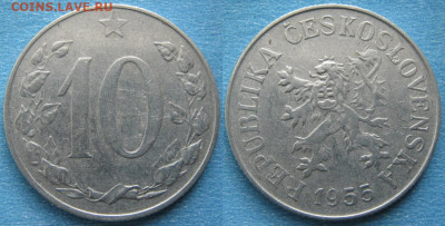 Чехословакия 10 геллеров 1955 до 10-01-25 в 22:00 - 43.23. -Чехословакия 10 геллеров 1955    196-к73-10891