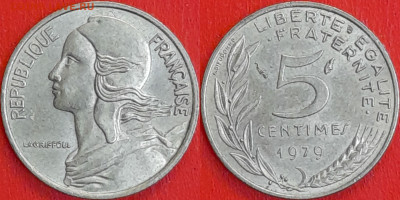 Франция, 5 сантимов, 1979 (мм-562) – до 22:00, 10.01.25 - мм562