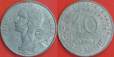 Франция, 10 сантимов, 1982 (мм-569) – до 22:00, 10.01.25 - мм569