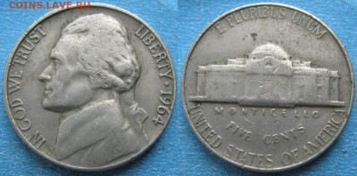 фикс Ходячка США 5 центов до 13-01-25 в 22:00 - 22.35. -США 5 центов 1964   170-к57-10451