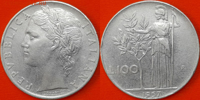 Италия, 100 лир, 1957 (мм-668) – до 22:00, 14.01.25 - 668