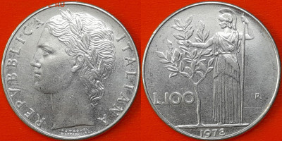 Италия, 100 лир, 1978 (мм-669) – до 22:00, 14.01.25 - 669