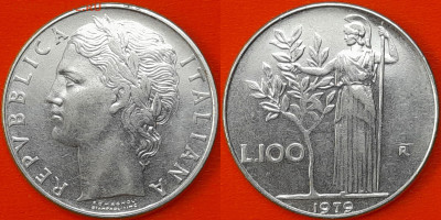 Италия, 100 лир, 1979 (мм-670) – до 22:00, 14.01.25 - 670