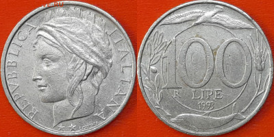 Италия, 100 лир, 1993 (мм-671) – до 22:00, 14.01.25 - 671