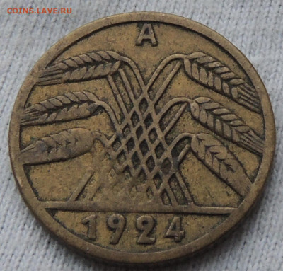 Германия 5 рентенпфеннигов 1924 до 14.01.2025 - 5 рентенпфеннигов 1924 .JPG