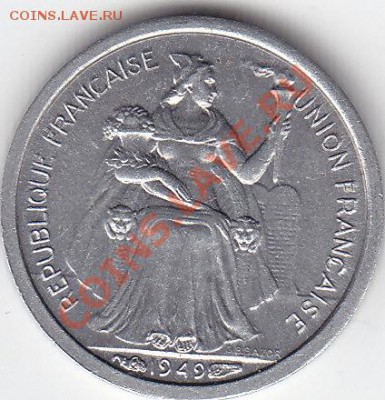 Новая Каледония 50 сантимов 1949 UNC до 9.02 22:00 мск - IMG_0021