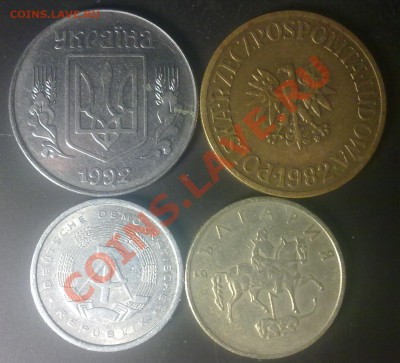 20-стотинки1999г;5-zt 1982г;5-PFENNIK 1980г;5-копинок1992г - 03022012535