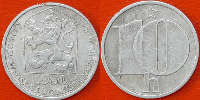 Чехословакия, 10 геллеров, 1980 (мм-825)  до 22:00, 18.01.25 - 825