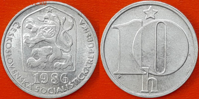Чехословакия, 10 геллеров, 1986 (мм-829)  до 22:00, 18.01.25 - 829