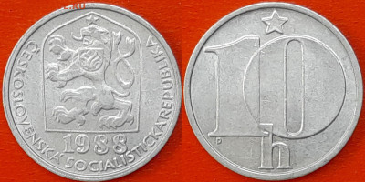 Чехословакия, 10 геллеров, 1988 (мм-830)  до 22:00, 18.01.25 - 830