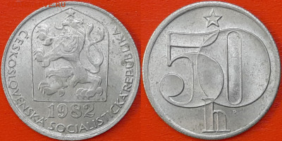 Чехословакия, 50 геллеров, 1982 (мм-850)  до 22:00, 18.01.25 - 850