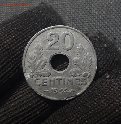 ФРАНЦИЯ 20 сантимов 1942 года До 19.01 - 20241229_173315