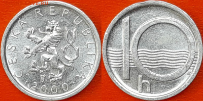 Чехия,  10 геллеров, 2000 (мм-865) – до 22:00, 19.01.25 - 865