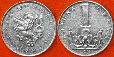 Чехия,  1 крона, 1994 (мм-875) – до 22:00, 19.01.25 - 875