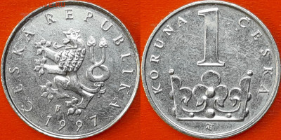 Чехия,  1 крона, 1997 (мм-878) – до 22:00, 19.01.25 - 878