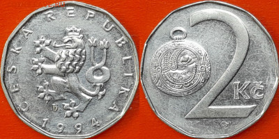 Чехия,  2 кроны, 1994 (мм-881) – до 22:00, 19.01.25 - 881