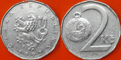 Чехия,  2 кроны, 1997 (мм-884) – до 22:00, 19.01.25 - 884