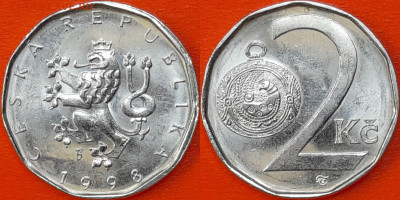 Чехия,  2 кроны, 1998 (мм-885) – до 22:00, 19.01.25 - 885
