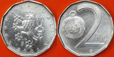 Чехия,  2 кроны, 2001 (мм-886) – до 22:00, 19.01.25 - 886