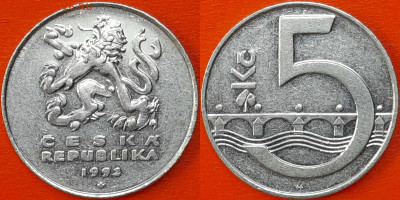 Чехия,  5 крон, 1994 (мм-888) – до 22:00, 19.01.25 - 888