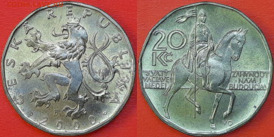 Чехия,  20 крон, 2000 (мм-892 б) – до 22:00, 19.01.25 - 892 б