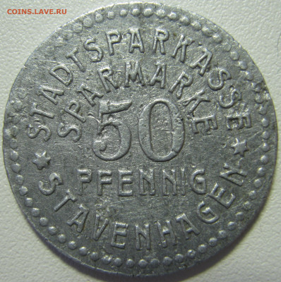 Германия Штавенхаген нотгельд 50 пфеннигов ND (1922) Рейтер - IMG_0130.JPG