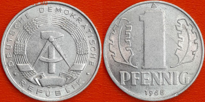 ГДР,  1 пфенниг, 1968 (мм-899) – до 22:00, 21.01.25 - 899
