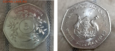Уганда 5 шиллингов 1987 UNC c описанием до 19.01.25 - GridArt_20250114_195423308