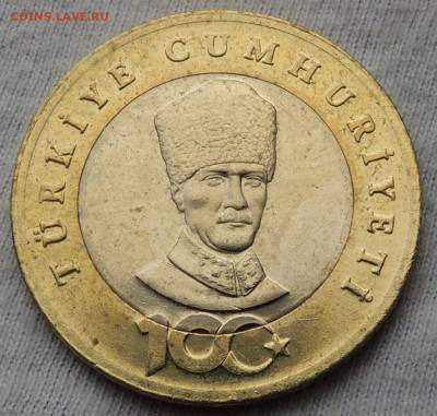 Турция 5 лир 2023 до 19.01.2025 - 5 лир 100 лет .JPG