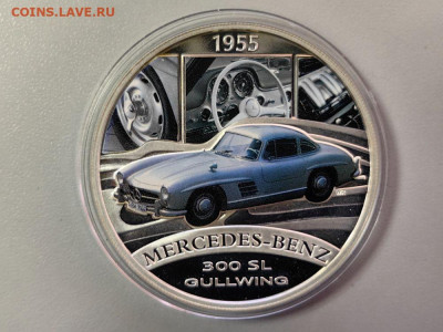 1 доллар 2006 Тувалу. Мерседес 300SL, Ag999, до 21.01 - Ю Мерседес-2