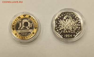 2 и 10 франков 1994, Франция - IMG_20250115_091040