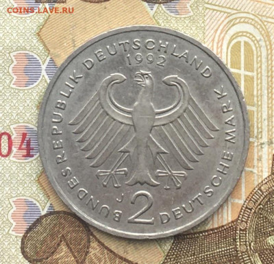 ФРГ 2 марки 1992 J Курт Шумахер до 21.01.25 в 22.00 - IMG_E4443.JPG