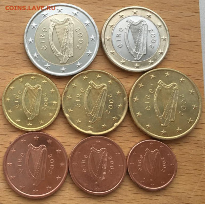 набор евро Ирландия 2002 биметалл 2 1 евро евроцент - nabor_evro_irlandija_2002_bimetall_2_1_evro_50_20_10_5_2_1_evrocent